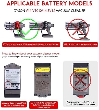 LOCINTE Zmodernizowany przełącznik V11 V10 2022, wzmocniony, przycisk uruchamiania do odkurzacza Dyson