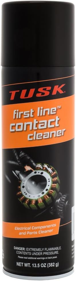TUSK First Line Contact Cleaner 13.5 oz (6 Pack) – Fast-Drying Electrical Cleaner Spray – Safe for Automotive, UTV, ATV, Motorcycle & Powersports