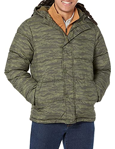 Men's heavyweight hooded puffer coat