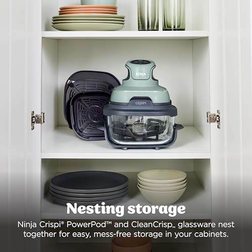 Ninja Crispi Portable Glass Air Fryer Cooking System – 4-Qt & 6-Cup CleanCrisp Containers, Nontoxic, Leak-Proof, Dishwasher Safe – Air Fry, Bake, Max Crisp, Recrisp FN101CGN (Canadian Version) by Ninja - Image 9