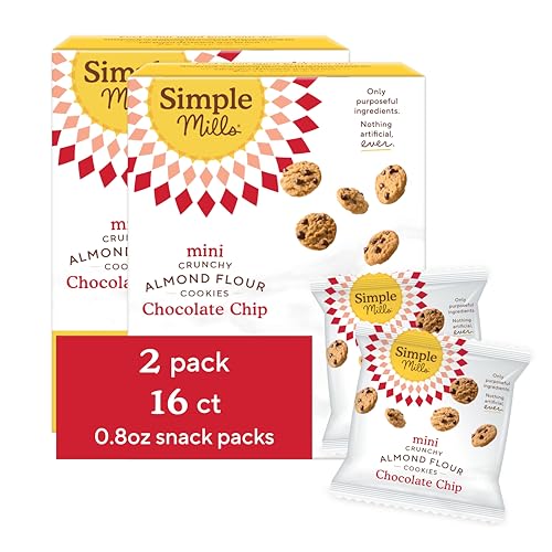 Simple Mills Almond Flour Mini Chocolate Chip Cookie Snack Packs,
