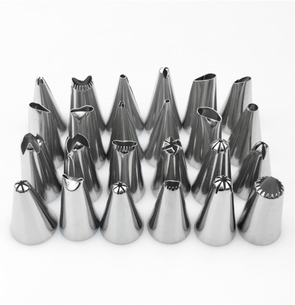 Pastry Nozzle 24/48 Pcs Nozzles Set Stainless Steel Icing Piping Nozzles Pastry Tips Set Cake Baking Tools Piping Tips Set