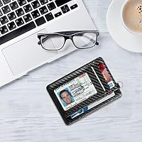 FINTIE Flache Geldbörse Kartenetui, Kunstleder RFID-Blocker Slim Geldbeutel – Ansicht 8