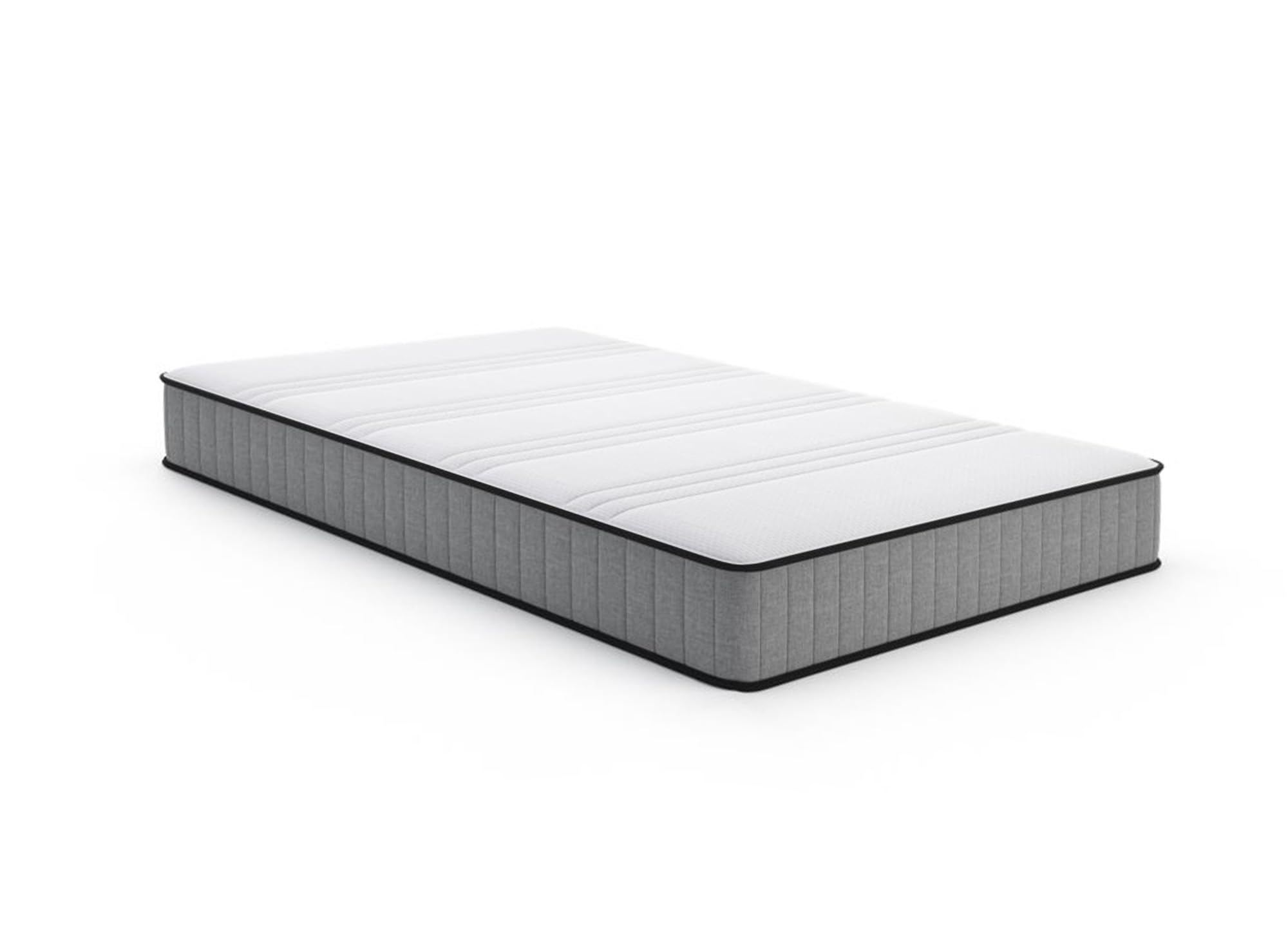DecoInParis Ensemble 90x190 sommier tapissier + Matelas en Mousse 15 cm Wolk