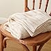 Battilo Cream Ivory Cable Knit Throw Blankets for Couch, Super Soft Warm Cozy Decorative Knitted Throw Blanket for Bed, Sofa, Chair 50