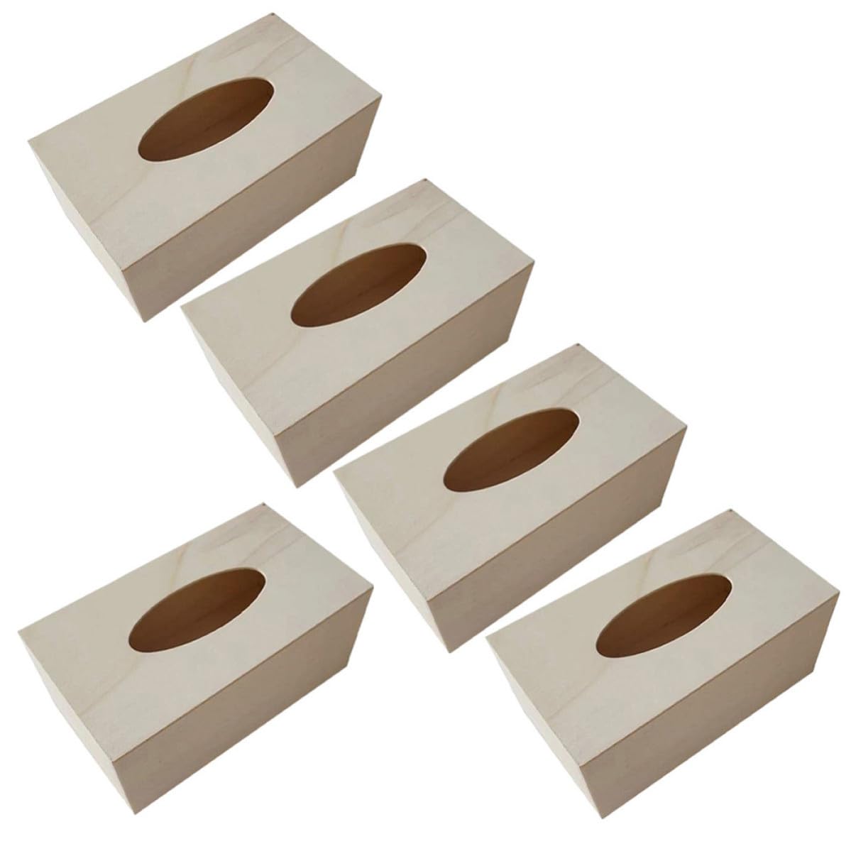 Cajas de pañuelos de madera VILLCASE artesanal dispensador decorativo de pañuelos liso