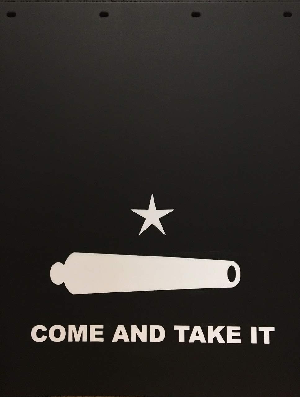 Diesel Power Plus View Larger 24"X30" Black & White MUD Flap - Come and TAKE IT - 3/8" Rubber - Pair