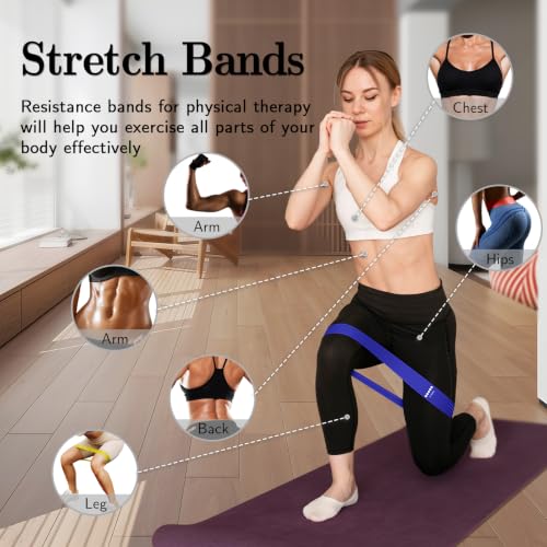 Image of Resistance Bands for Working Out, 5 Levels Elastic Exercise Bands