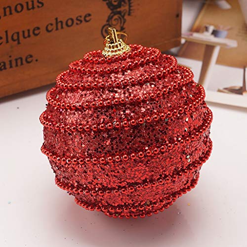 Tree Xmas 8Cm Ornament Baubles Ball Glitter Decoration Rhinestone Christmas Decoration Hangs Christmas Display Ribbon #TOP1