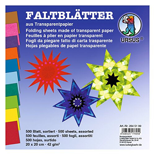 URSUS - plegable hojas papel transparente , color/modelo surtido Cover