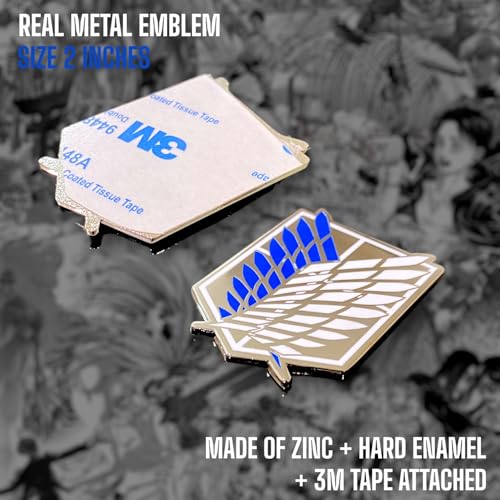 Image of Anime Metal Sticker Anime Emblem Anime Metal Sticker for car and Laptop for Phone (Wings of Freedom)