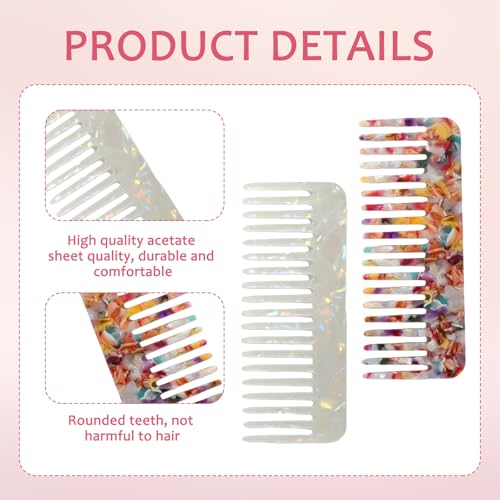 Peine de Dientes Anchos Acetato Antiestático 2 Pzas miniatura 6