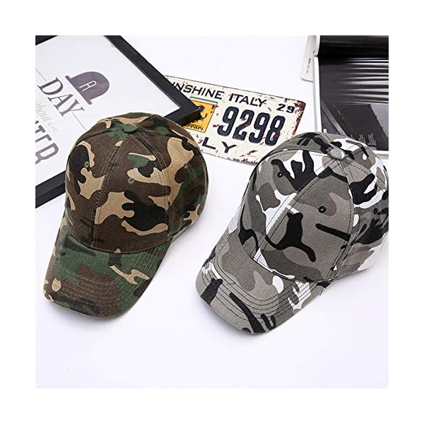 jingyuu Sport Baseball Cap Camouflage Cap Atmungsaktive Laufmütze für draußen Camo Baseball Caps Unisex – Bild 8