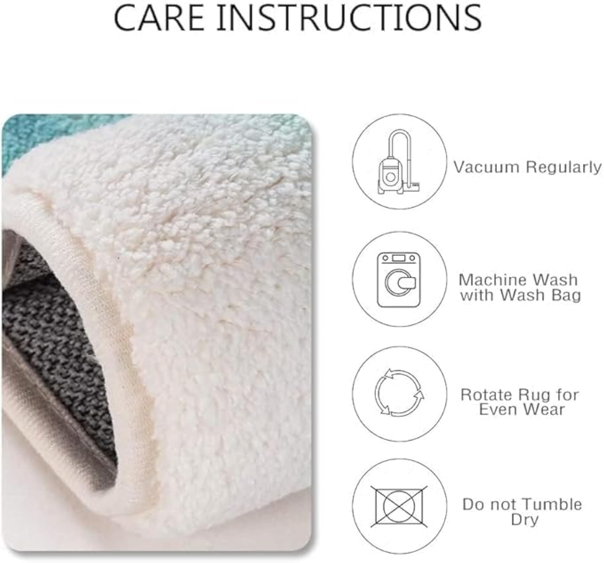 Non-Slip Bath Mat, Absorbent Microfibre Bathroom Rug