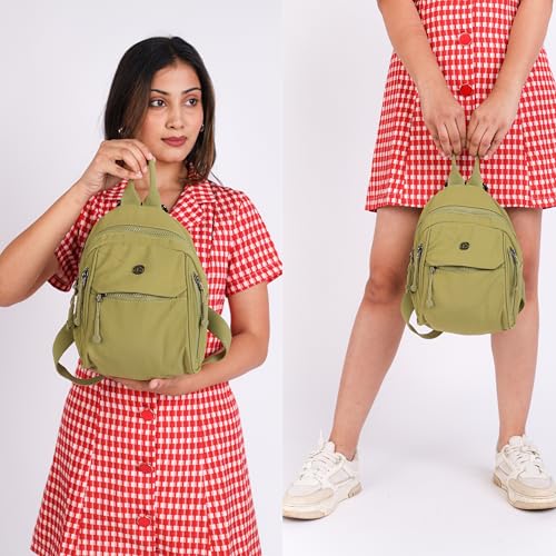 Image of TS WITH TECHSUN Women's Small Mini Backpack Purse | Water-Resistant Compact Bag for Travel, Casual Outings | Fits Only Essentials (L) 20 X (W) 14 X (H) 24 CM