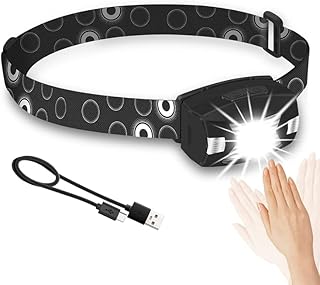 Head Torch Rechargeable,Super Bright 2000 Lumens LED Headlamp,Motion Sensor LED Headlight with Red Light,5 Modes,IPX6 Waterproof Adjustable LED Head torch,Running Lights for Runner,Camping,Hiking