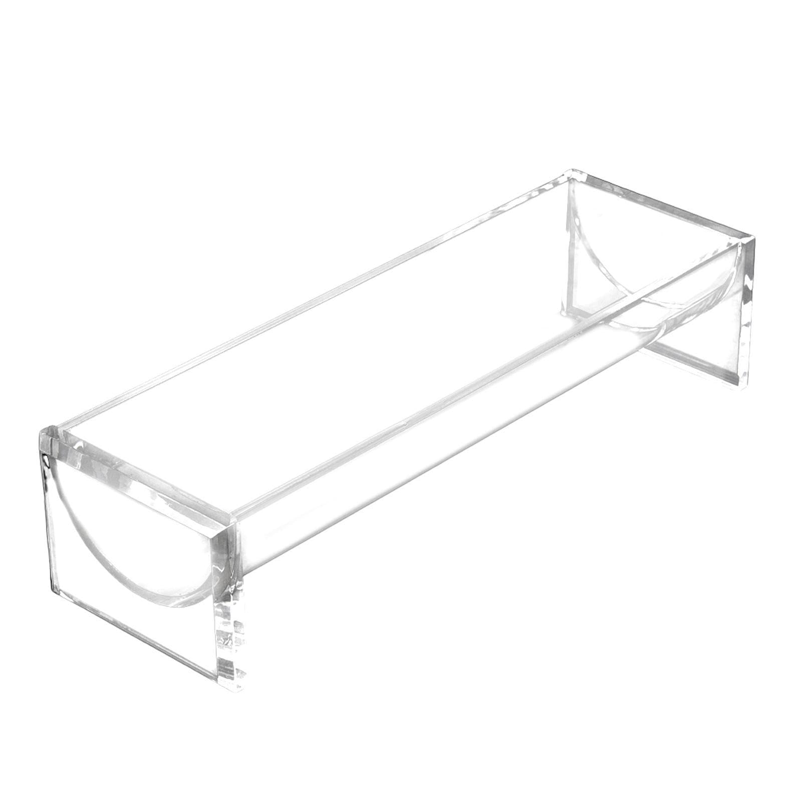 COMFOLIVING Cracker Server Tray, Acrylic Cracker Tray for Serving Rectangular Cracker, Clear Appetizer Serving Tray with Serving Platters, Holder for Serving Trays, Clear Food Display Holder