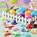 JOYIN 12Pcs Prefilled Easter Eggs with Mini Sea Animals, Articulated Toys, 3D Printed Toys, Basket Stuffers for Boys & Girls, Party Favors, Easter Egg Hunt, Classroom Supplies(Age 8+)