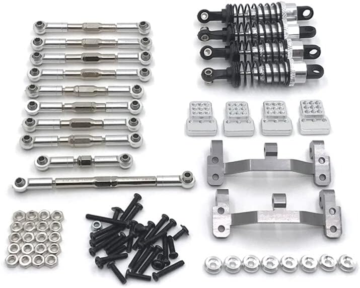 for WPL RC Car Part, for WPL RC Car Kit Metal Upgrade Adjustable Tie Rod Shock Absorber Tie Rod Mount Spare Part for WPL C14 / C24 / B14 / B24 RC Car Accessories Parts (Color : Purple)