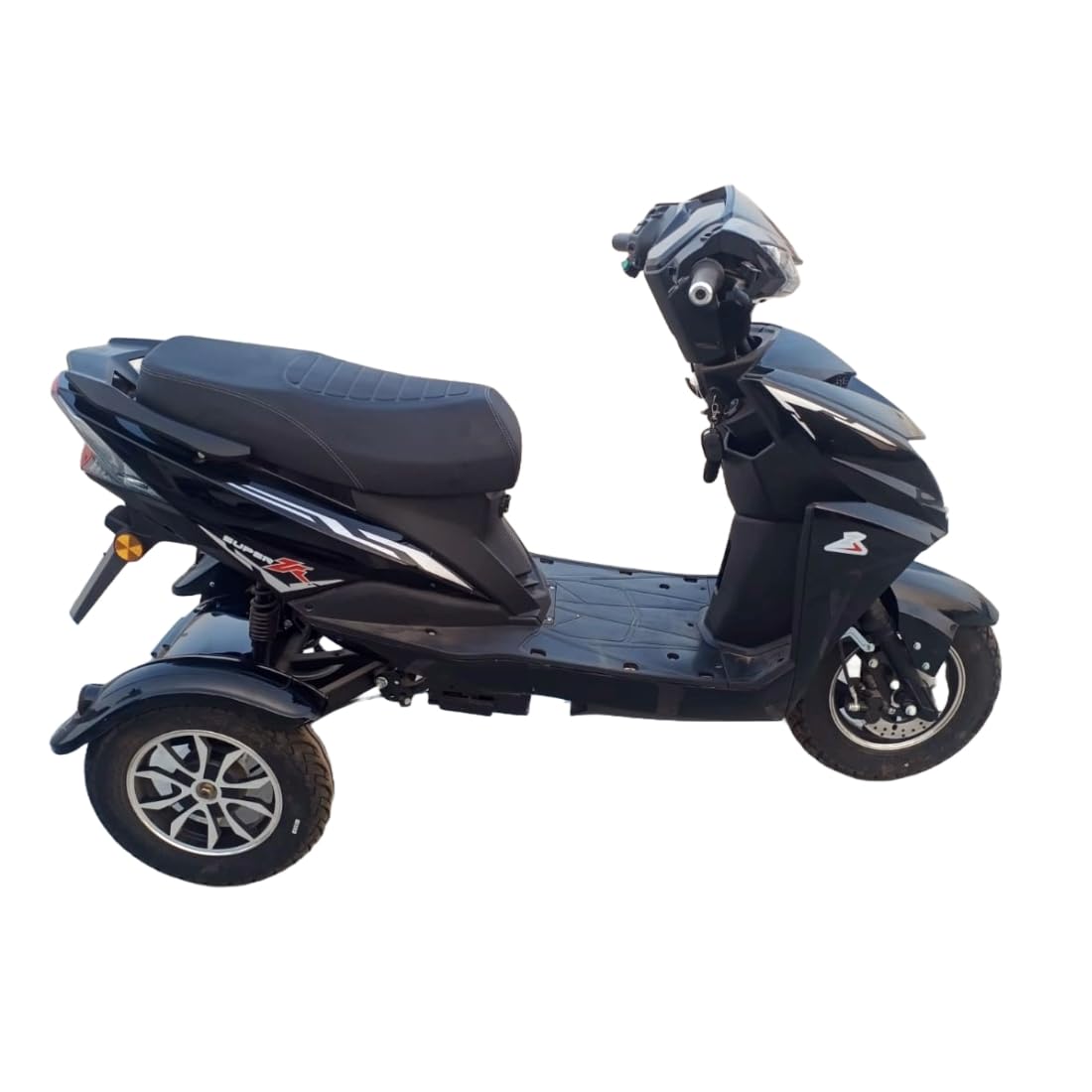 Green Invicta Super Low Speed Three Wheel Electric Scooter Non RTO 60KM Range Black with Portable Charger-image-27