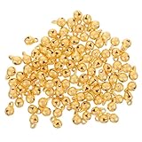 Zerodeko 100個小さなベル ミニベルアクセサリー 工芸品用 金属製のベル ジュエリー作り ネックレスチャーム ブレスレットチャーム ウィンドチャイム ベルオーナメント 女の子への