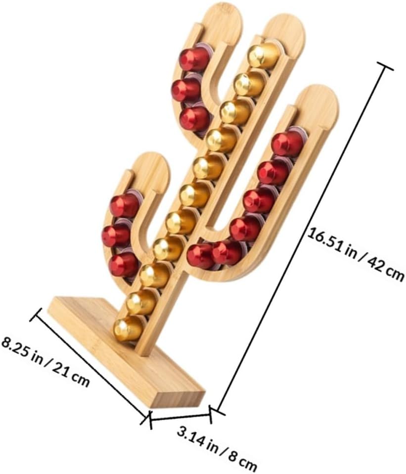 Coffee Capsule Organizer Rack Cactus Shape Detachable Coffee Pod Holder Desktop Storage Stand for Home Kitchen