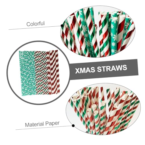 150 pitillos desechables de papel navideños miniatura 7
