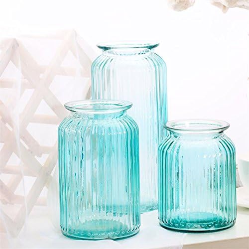 ZHFC Home Decor ZHFC-Simple modern vertical stripes of transparent glass vase vase floral floral ornaments Shutiao desktop Hydroponics, Extra large ashtray (latest 25CM high)