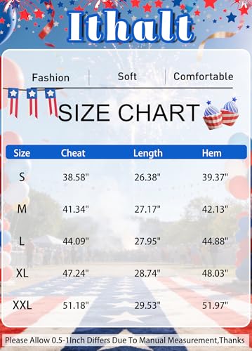 Image of Ithalt USA Tank Top Men 4th of July Patriotic Sleeveless American Flag Workout Shirt Summer Beach Independence Day