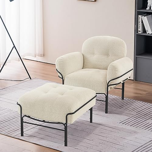 Sillón Chenille Beige miniatura 2