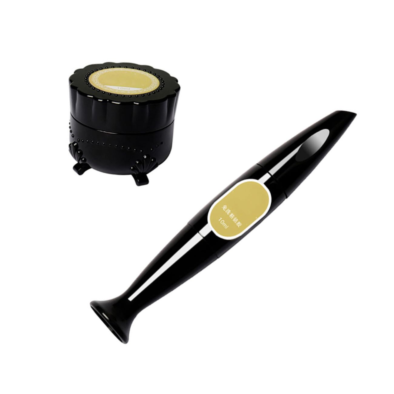 POPETPOP 2sets Penna Colla Per Unghie Gel Adesivo Per Decorazioni Nail Art Con Applicatore Ago e Pennello Adesivo Per Strass e Unghie Finte Per Manicure e Decorazioni