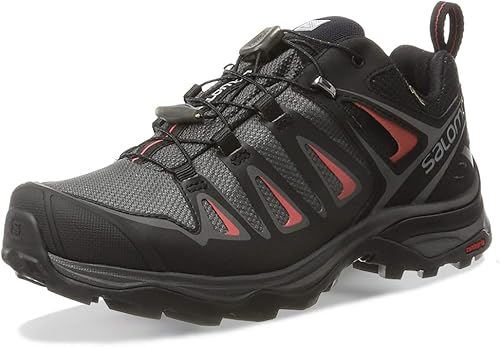 Salomon - Tenis de senderismo X Ultra 3 GTX para mujer Artículo/Abeto más oscuro/Lima soleada, Sombra/Roca Lunar/Aqua Gray, Multicolor