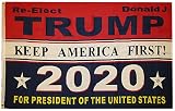 Trade Winds 3x5 Re-Elect Donald J. Trump Keep America First! 2020 for President of The United States 100D Woven Poly Nylon Flag 3'x5' Banner Grommets Heavy Duty (RUF)
