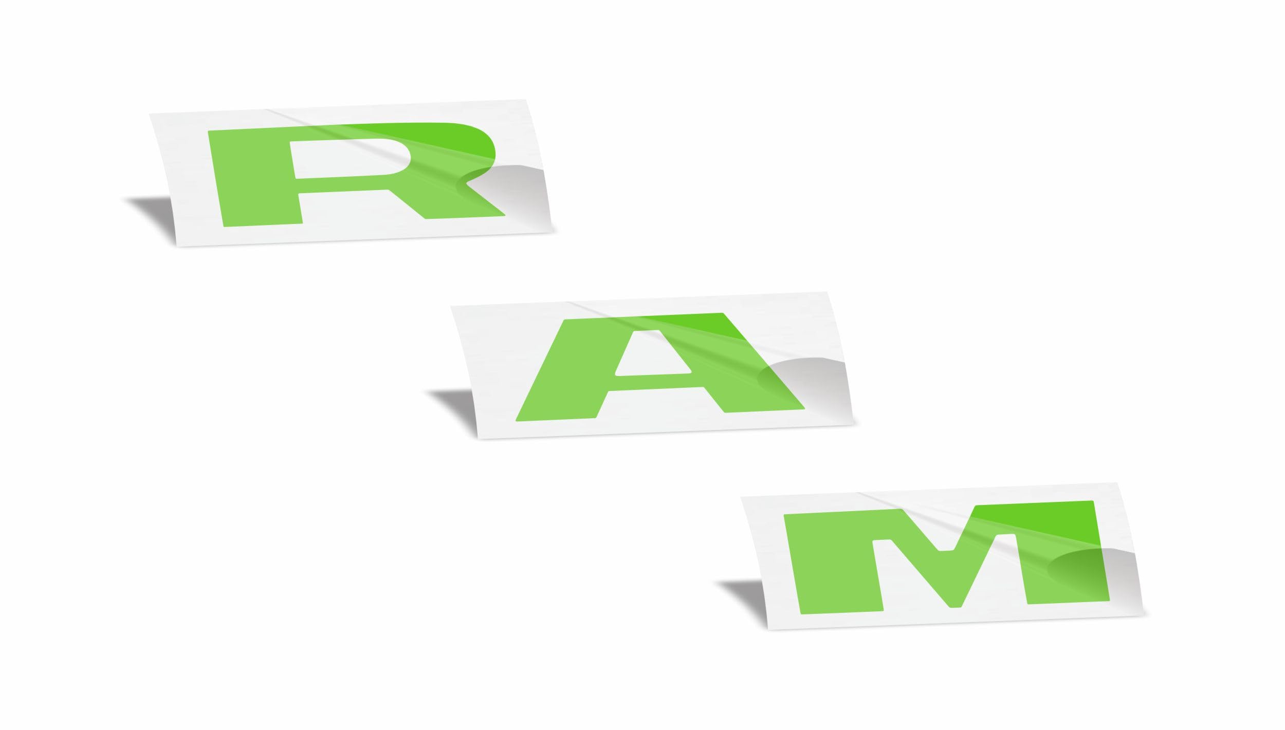 RAM Tailgate Emblem Overlay Decal Stickers 2025 Ram 1500 (Color: Lime Green)
