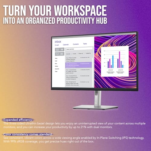 Dell P2723D 27-Inch QHD 1440p LED Backlit LCD Monitor (2-Pack) Bundle with Dual Pad Fast Wireless Charger, 4-Port USB 3.0 Hub, 6-Feet HDMI Cable, Screen Cleaner, and Mouse Pad (7 Items) - Image 7