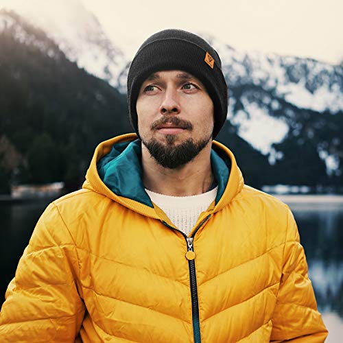 Vipper Lined Men Beanie Knit Skull Cap Warm Soft Stocking Hat Guys Women Winter Cuff Cuffed Acrylic Beanie Hats Black #TOP3