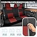 BDK PolyPro Car Seat Covers Full Set in Terracotta on Black, Front and Rear Split Bench Seat Covers for Cars, Easy to Install Car Seats Cover Set and Accessories for Auto Trucks Van SUV - Terracotta