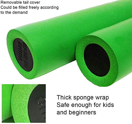 F.A.L. product Nunchakus Safe Foam Rubber Nunchucks for Training with Cord for Kids & Beginners (Green)
