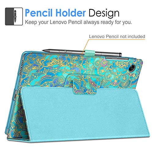 Casebot Case For Lenovo Tab M10 Plus 10.3", Premium Pu Leather Folio Cover With Auto Sleep/Wake For Lenovo Tab M10 Plus (2020 2Nd Gen) Tb-X606F / Tb-X606X 10.3" Fhd Android Tablet, Shades Of Blue #TOP4