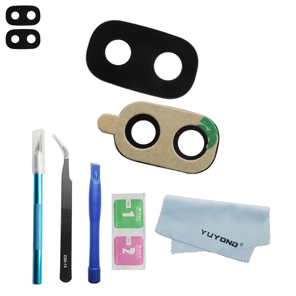 YUYOND2pcs OEM Original Rear Camera Glass Lens Replacement for Samsung Galaxy J330 J530 J730 J3 J5 J7 2017 with Adhesive Preinstalled with Tools Kit