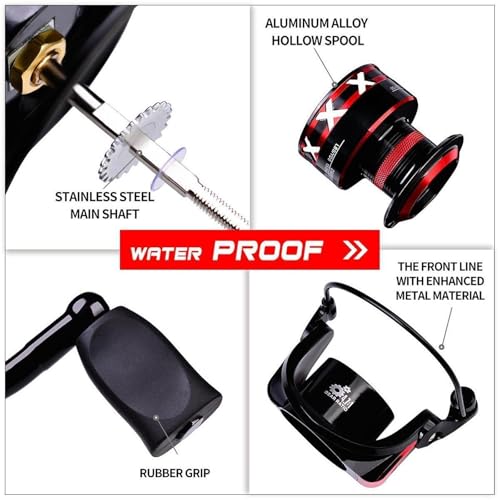 Qianly Fishing Reel High Speed Baitcasting Reel Low Profile for Summer Saltwater Freshwater, 8000 Type - Image 6