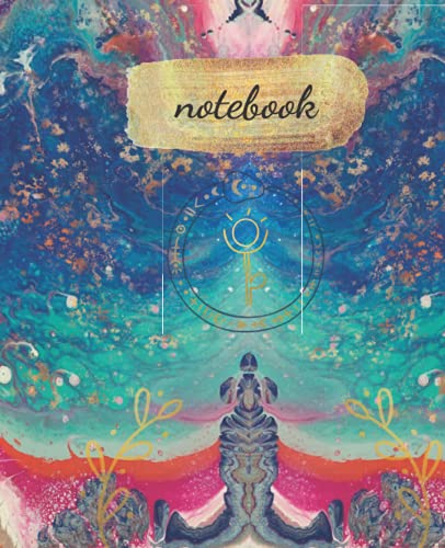 Spiritual Notebook: Colorful Design. Wide ruled 7.5 x 9.25. Good for School, Home, Work and Play. Creative Paperback