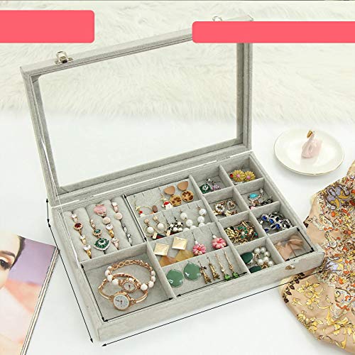 Preisvergleich Produktbild known Schmuckschatulle, Aufbewahrungsbox für Schmuck, Ohrringe, Haushalt, Finish, Artefakt, große Kapazität, Halskette, Ohrringe, Ohrschmuck, Präsentationsständer, Ohrringe