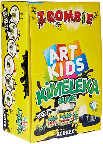 Slime Kimeleka Zoombie Dedoches - Display Com 6 Acrilex Multicor