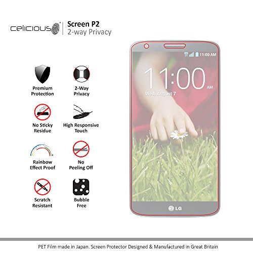 Celicious Privacy 2-Way Anti-Spy Filter Screen Protector Film Compatible With Lg G2 #TOP1