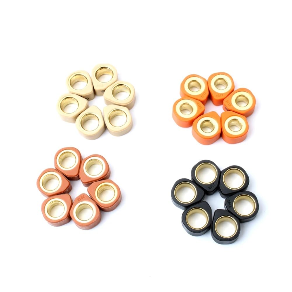 Juego de 6 Rodillos de competición/Pesas de variador (20 x 12 mm, 9 g, 11 g, 13 g y 16 g) for MBK Doodo Flame RFX 125 Skyliner Thunder (125 CC y 150 CC)(20x12mm 11g)