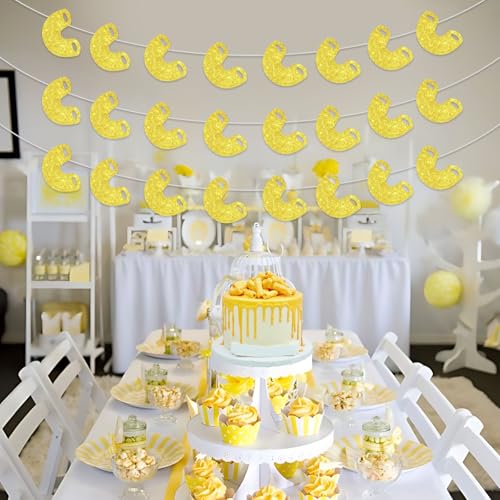 Bannières de macaronis pour anniversaire à thème fromage avec décors suspendus originaux