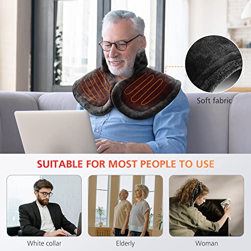 Large Heating Pad For Back Pain Relief,Valentine's Day Gifts For Him,Weighted Heating Pad For Neck And Shoulder,Heat Pads For Pain Relief,Neck Heated Wrap,Auto Shut Off,3 Temperature Levels #TOP2