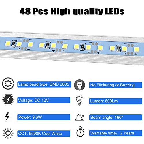 Image of Rifachua 12V LED Interior Light Bar DC 12 Volt led Strip Lights 14 inch