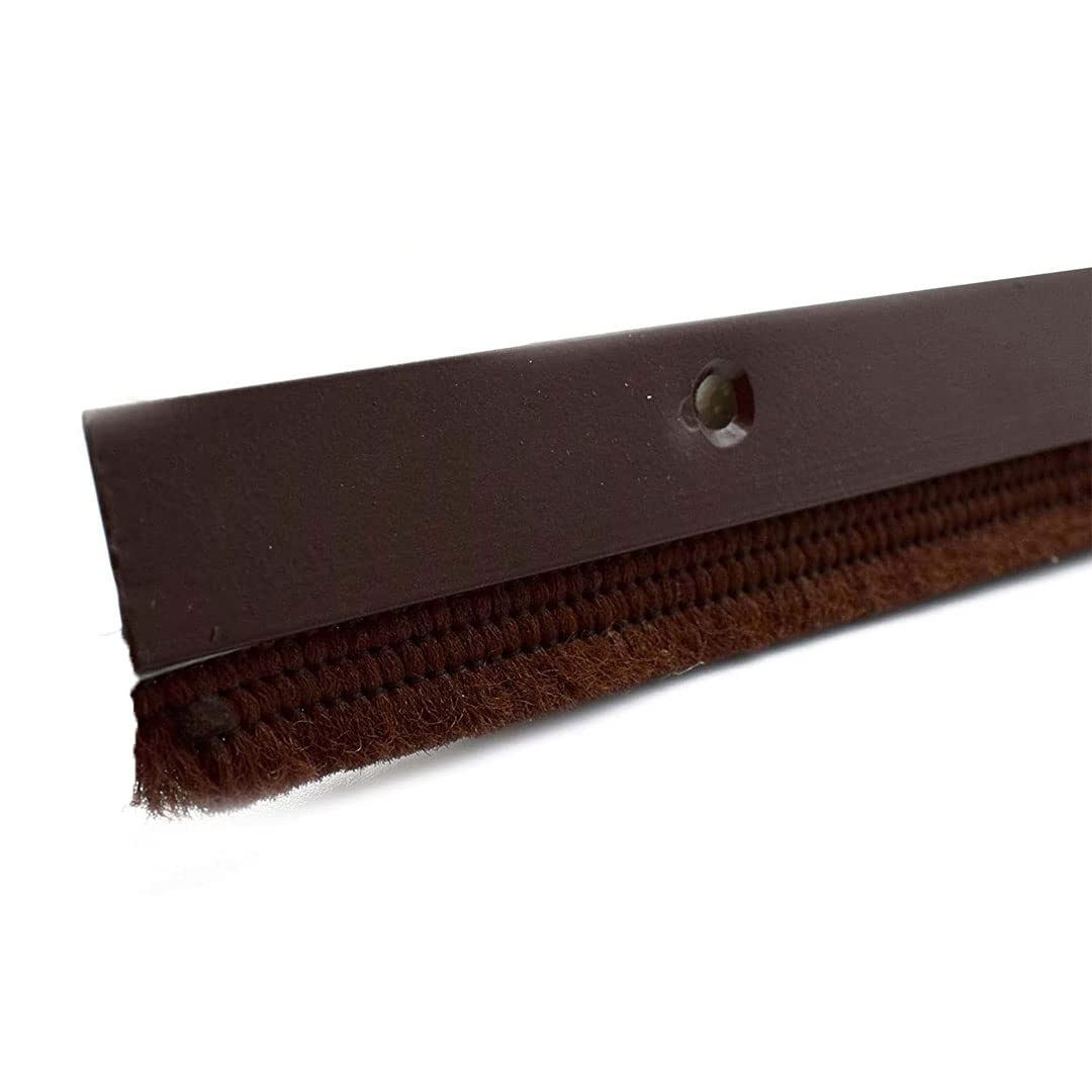 BK Jagan & CO 1 Pc Door Seal (1.5" Width X 36.5" Length) Gate Bottom Sealing Strip Draft Excluder Stopper with Aluminium Plate & Nylon Bristles for Weather Stripping, Air & Sound Blocking (Brown) (B09RGQ6RVW) Amazon Price History, Amazon Price Tracker